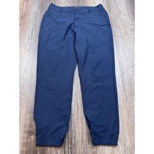 Legend Timeless Staples Mens Navy Blue 100% Wool Jogger Trousers Size 34